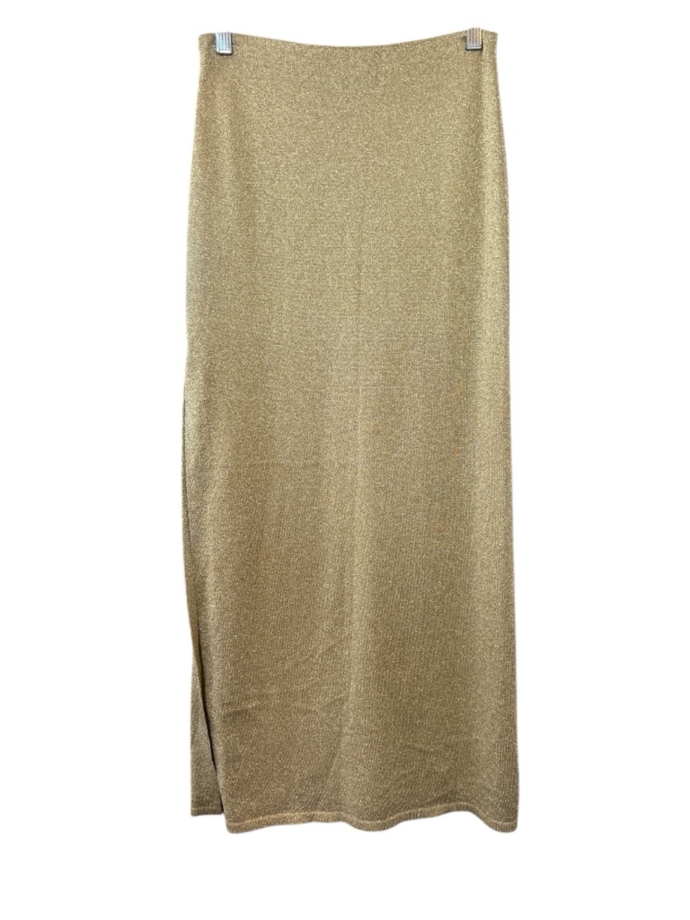Moschino Couture Gold High Slit Knit Midi Skirt - Picture 6 of 11